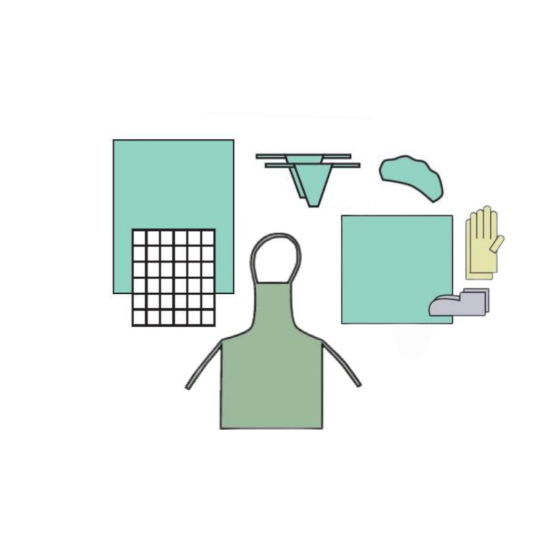 Комплект одягу та покриттів хірургічний Проктологічний №3 ( для колоноскопії ) нестерильний, одноразового використання ,ТМ «АХІЛЛ»